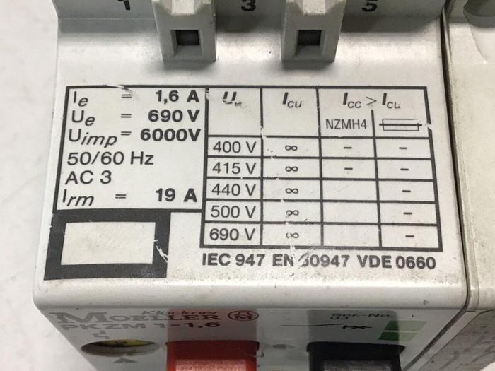 Used KLOCKNER MOELLER Starter PKZM1-1,6 #133201