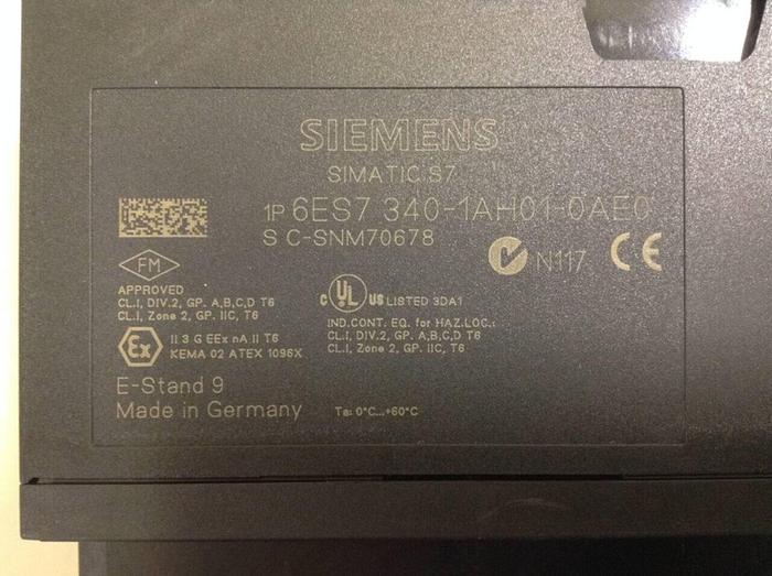Used SIEMENS Processor Module 6ES7 340-1AH01-0AE0 #70362