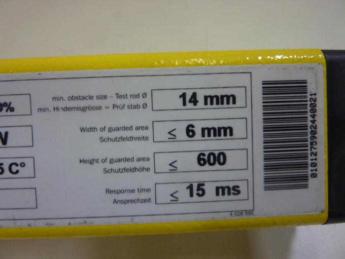 Used SICK OPTIC ELECTRONIC Light Curtain Sender FGSS 600-111 #49691