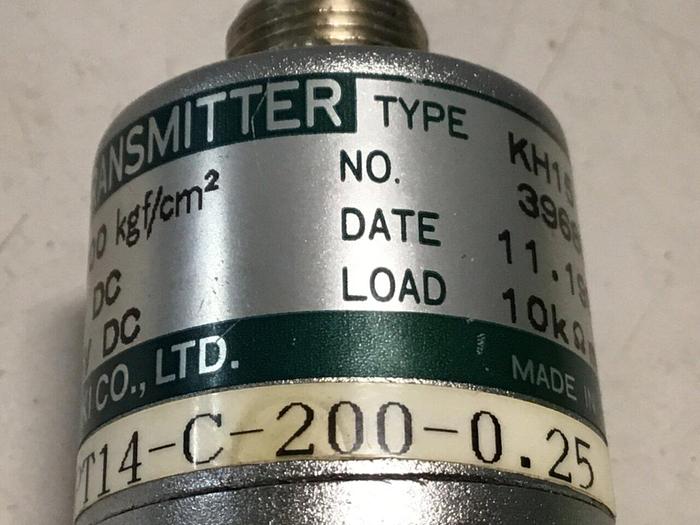 Used NAGANO Pressure Transmitter KH15-PT14-C-200-0.25 #126507