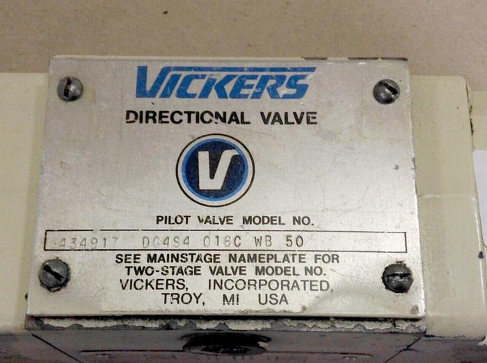 Used VICKERS Directional Valve 434917DG4S4016CWB50 #67750