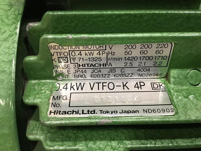 Used HITACHI 3 Phase Induction Motor VTFO-K 4P Used