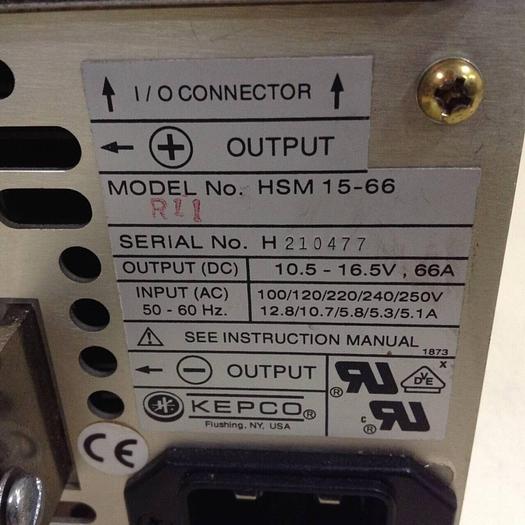 Used KEPCO Power Supply HSM 15-66 Used