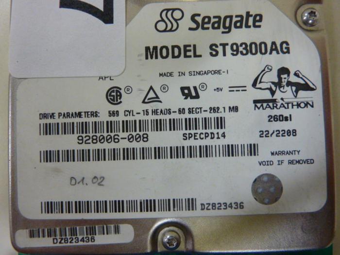 Used FERROMATIK MILACRON Hard Disc Adapter 1-96 514250 9530 #51197