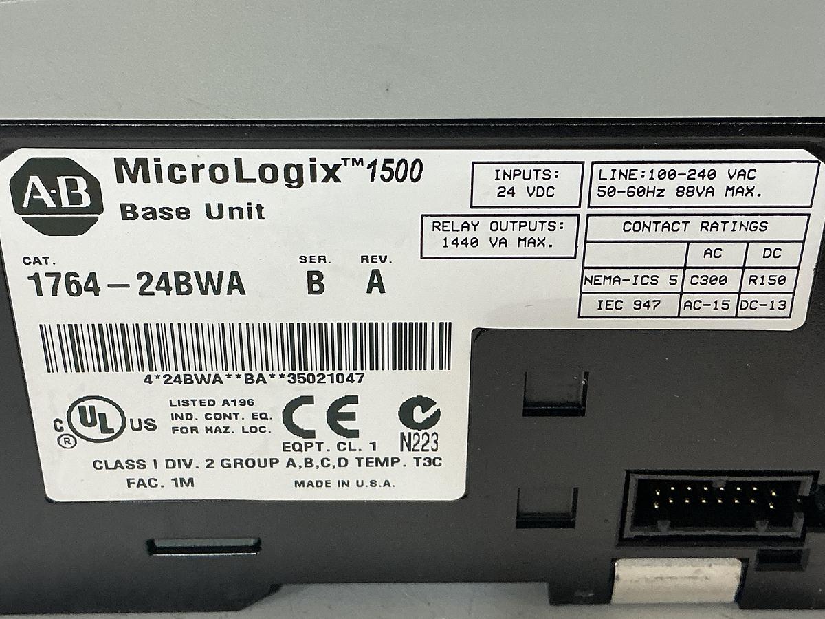 Used ALLEN BRADLEY 1764-24BWA SER B