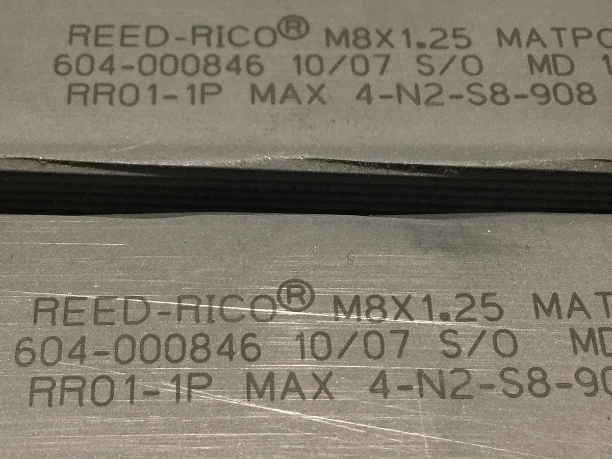 REED RICO Threading Dies 4-N2-S8-908 USED