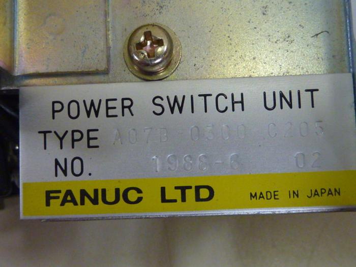 Used FANUC Power Switch A07B-0300-C205 #48926