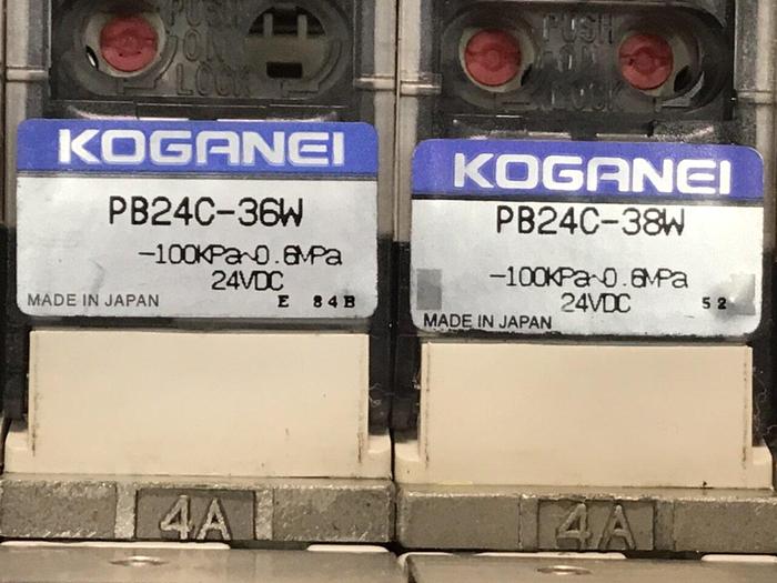 Used KOGANEI Manifold w/ Valves PBM5P-3W #120998