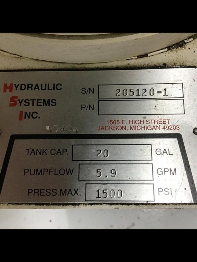 Used HYDRAULIC SYSTEMS Hydraulic Power Unit HSI / OP #138288