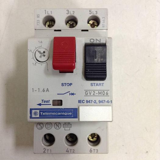 Used TELEMECANIQUE Starter Protector GV2-M06 #82540