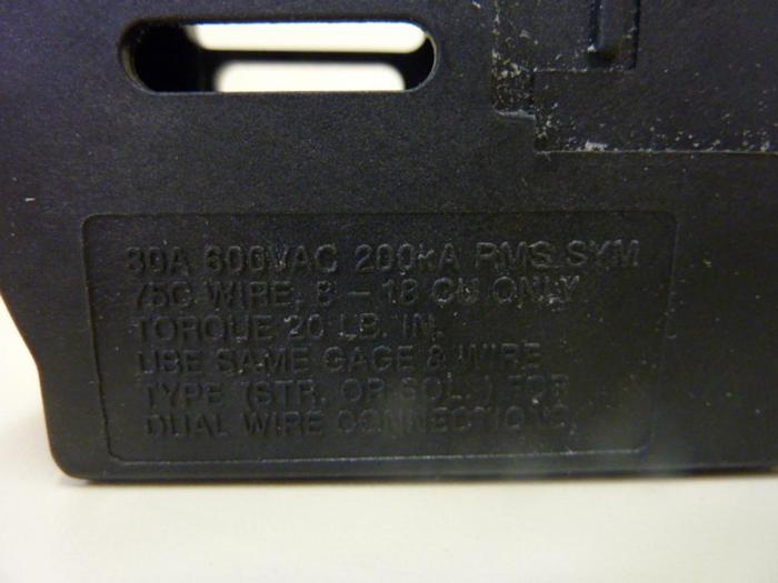Used BUSS AUTOMATION 30 Amp Fuse Holder JT60030 #43589