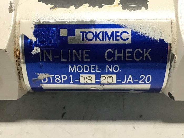 Used TOKIMEC Check Valve DT8P1-03-20-JA-20 #126628