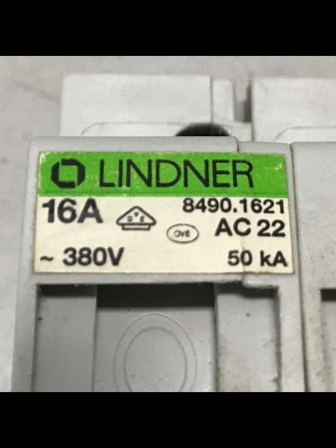 Used LINDNER 16 Amp Circuit Breaker 8490.1621 Used