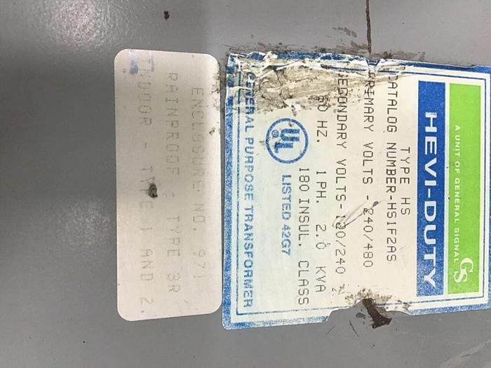 Used SOLA 2 kVA Transformer HS1F2AS #62937