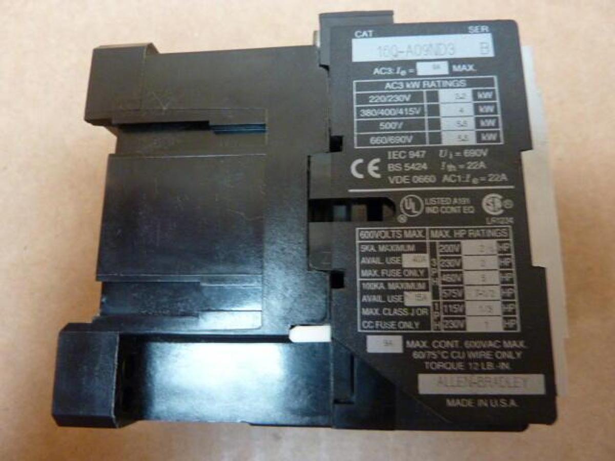 Used ALLEN BRADLEY Contactor 100-A09ND3 SER B Used