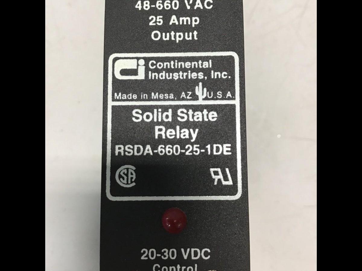Used CONTINENTAL INDUSTRIES Solid State Relay RSDA-660-25-1DE Used