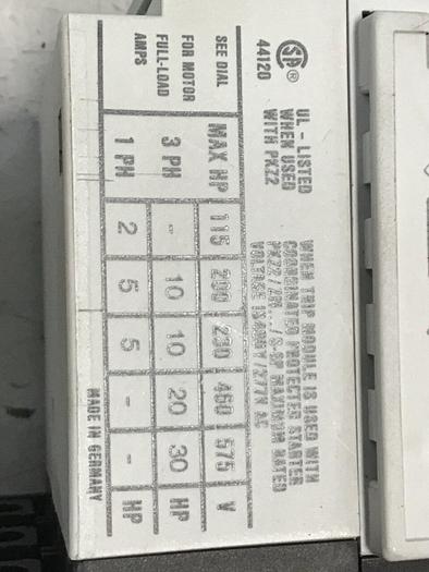 Used KLOCKNER MOELLER Motor Starter ZM-32-PKZ2 #137123