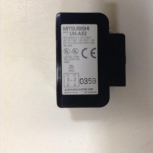 Used MITSUBISHI Auxiliary Contact UN-AX2 #74595