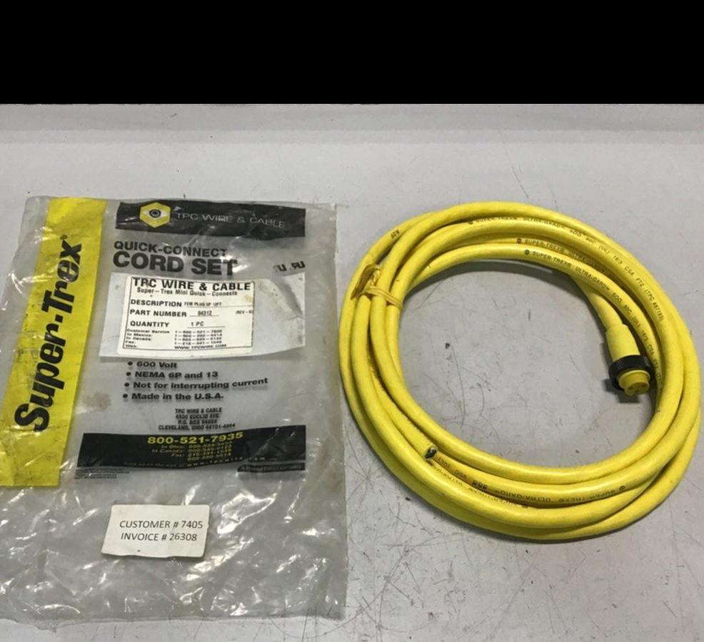 TPC WIRE & CABLE Cord 84312 NEW