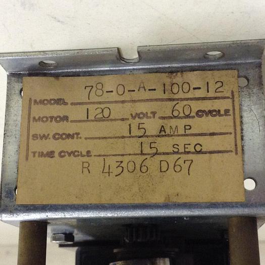 Used EAGLE SIGNAL Time Delay Relay 78-0-A-100-12 #86434