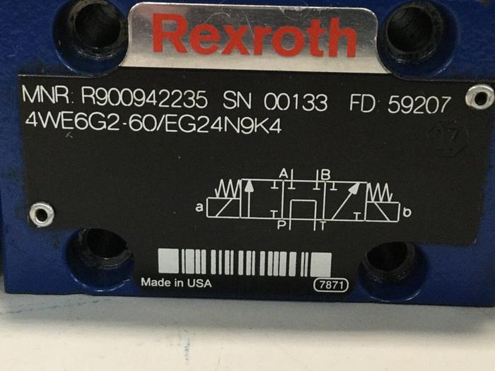 Used MANNESMANN REXROTH Hydraulic Valve 4WE6G2-60/EG24N9K4 #111275
