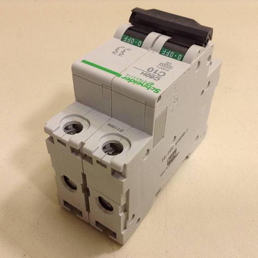 Used SCHNEIDER ELECTRIC 10 Amp Circuit Breaker C60H-C10 #86853