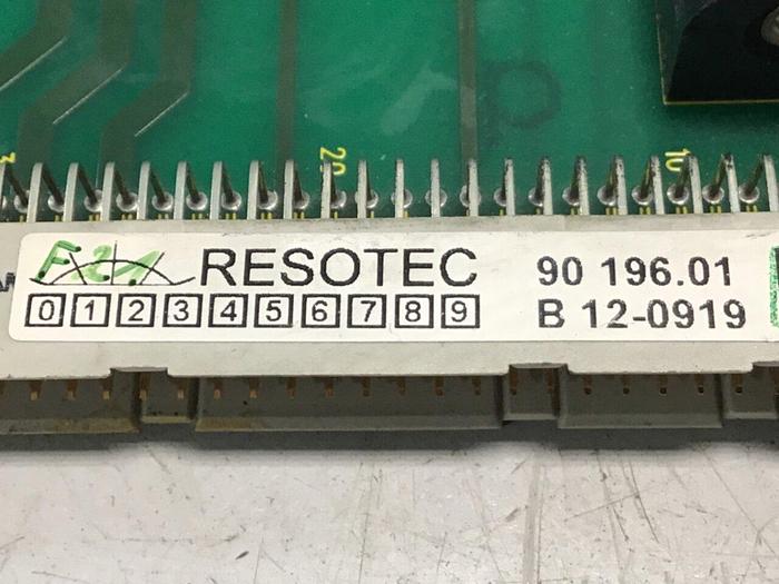 Used RESOTEC Circuit Control Board 90196.01 #131179
