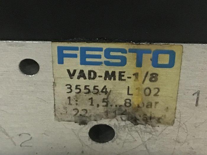 Used FESTO Vacuum Generator/Solenoid Valve VAD-ME-1/8 #127870