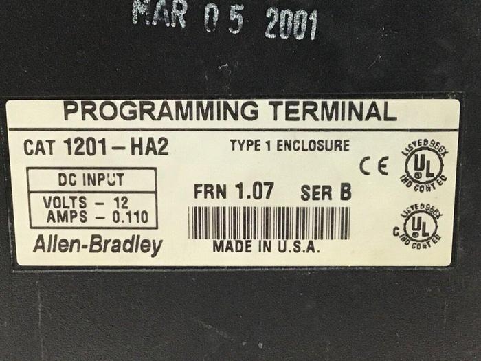Used ALLEN BRADLEY Programming Terminal 1201-HA2 SER B #113845