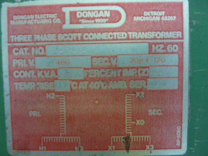 Used DONGAN 9 kVA Transformer 63-0309 #56419