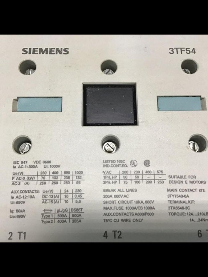 Used SIEMENS Contactor 3TF5422-0AK6 USED