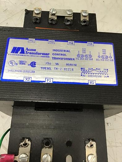Used ACME TRANSFORMER 0.75 kVA Transformer TA-2-81216 #126555
