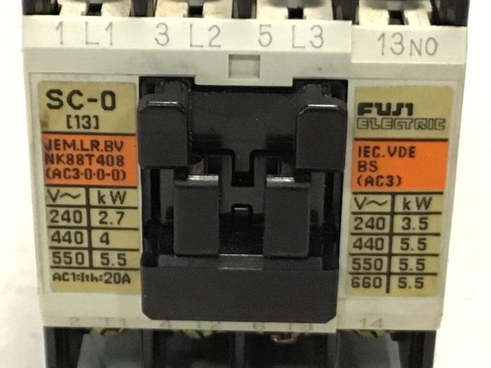 Used FUJI ELECTRIC Contactor SC-0 4NC0F0 #125456