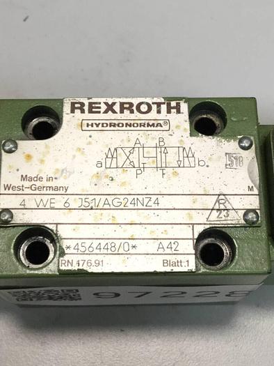 Used REXROTH Hyrdronorma Valve 4WE6J51AG24NZ4 #97228