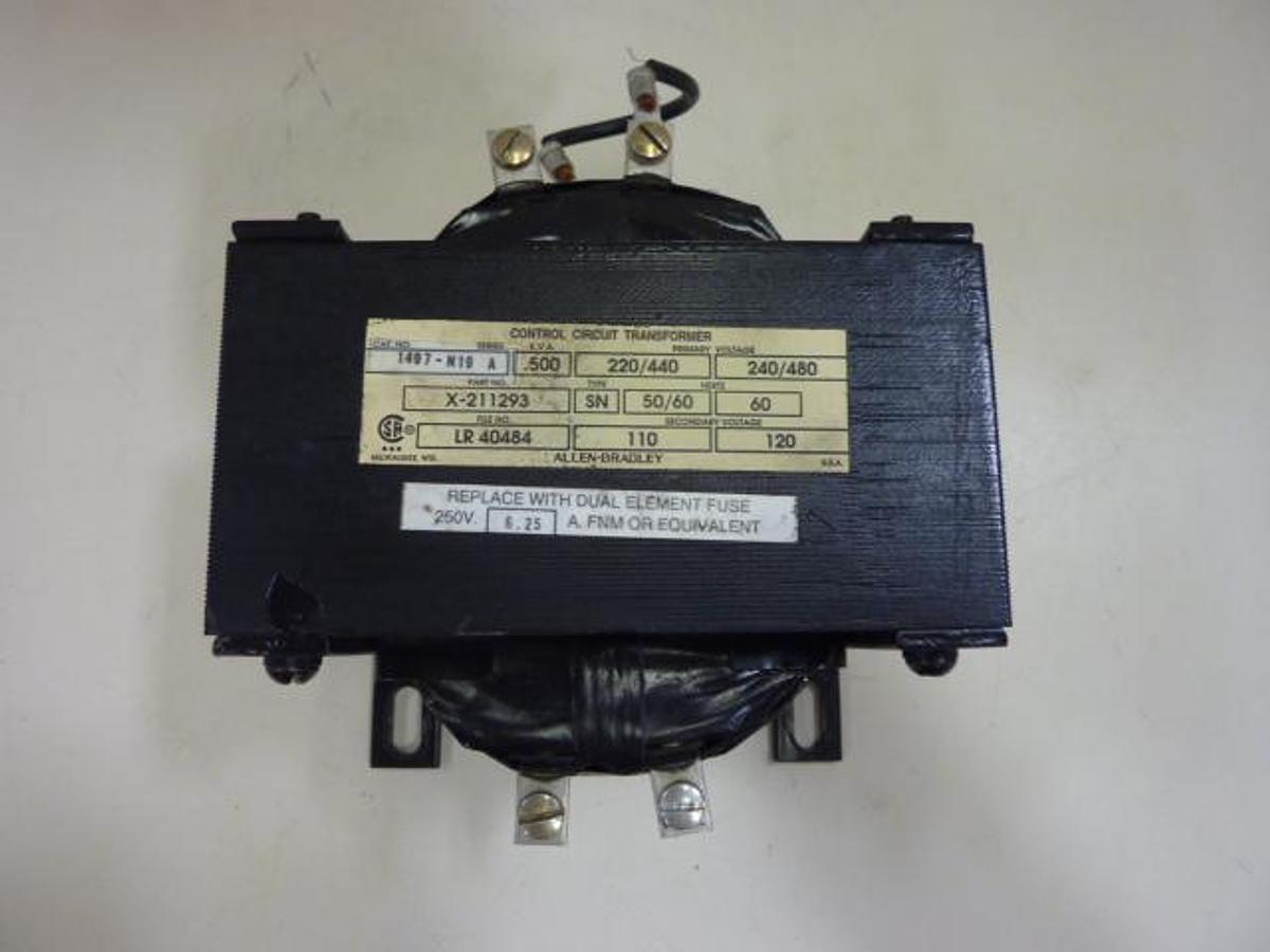 Used ALLEN BRADLEY .500 kVA Transformer 1497-N19 SER A
