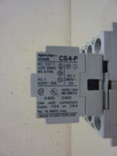Used SPRECHER & SCHUH Contactor CS4-P #54465
