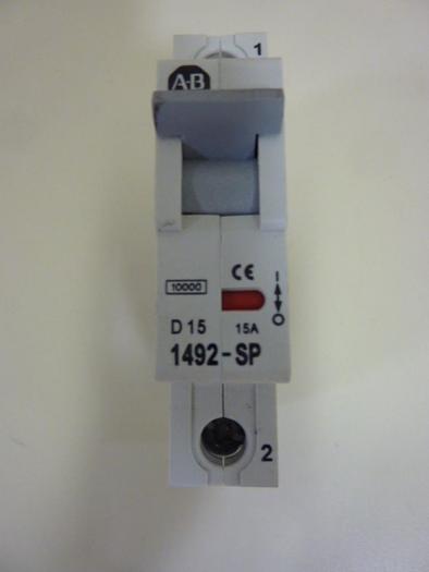 Used ALLEN BRADLEY 15 Amp Circuit Breaker 1492-SP1D150 SER C #55560