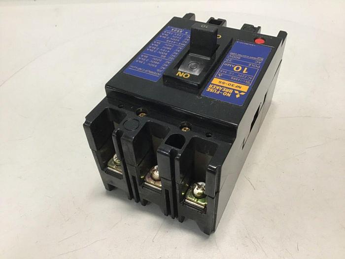 Used MITSUBISHI 10 Amp Circuit Breaker NF30-SS-10 #112267