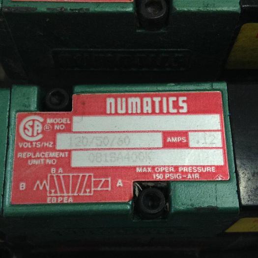 Used NUMATICS Control Block w/ Valves 239-415B #71369