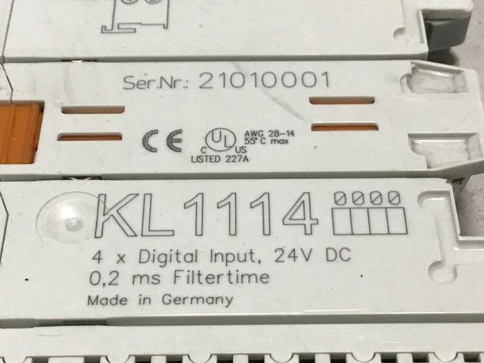 Used BECKHOFF 4-Channel Digital Input Terminal KL1114 #125258