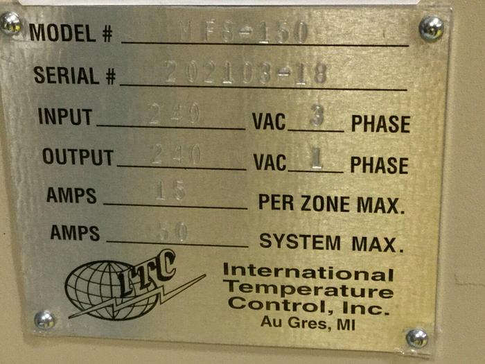IDEAL MACHINERY 8 Zone Hot Runner IM-MF8-150-A1TP NEW