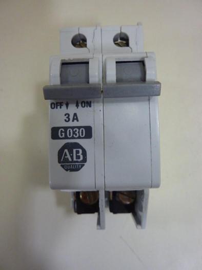 Used ALLEN BRADLEY 3 Amp Circuit Breaker 1492-CB2/G030 SER A #63801