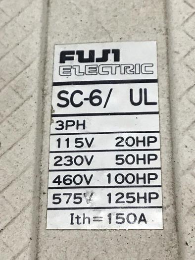 Used FUJI ELECTRIC Magnetic Contactor SC-6/UL Used