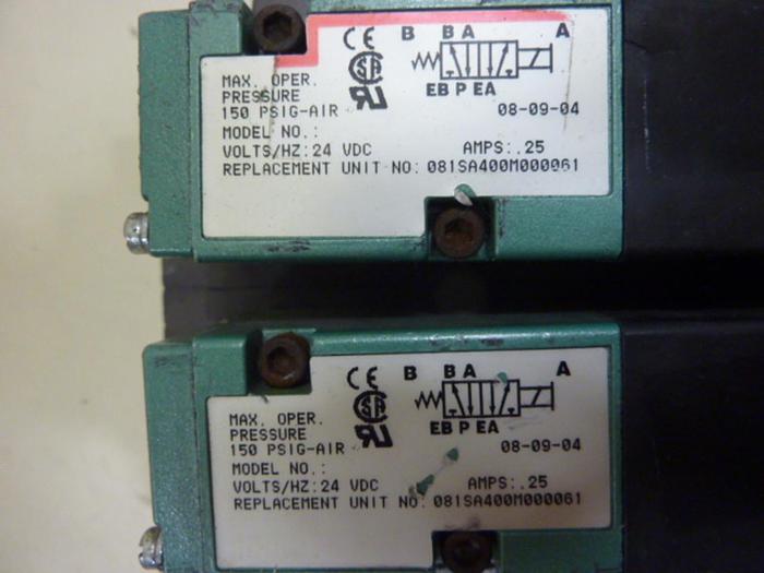 Used NUMATICS Solenoid Valve 081SA400M000061 #65482