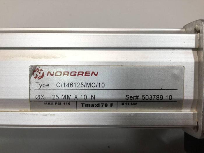 Used NORGREN Pneumatic Cylinder C/146125/MC/10 #98295