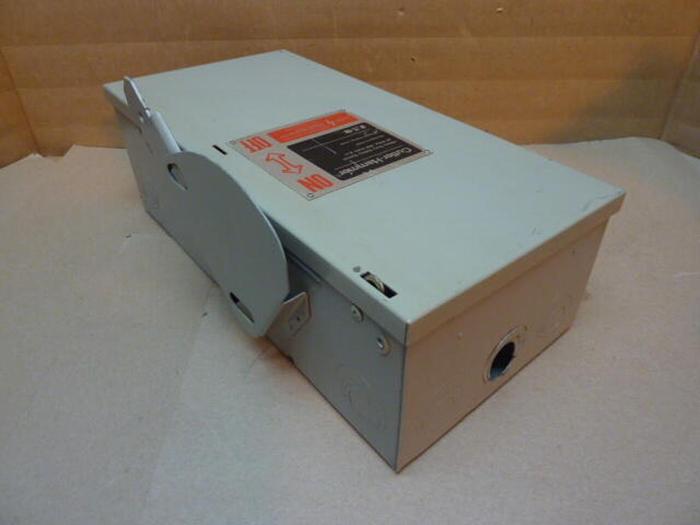 Used CUTLER HAMMER 30 Amp Safety Disconnect Switch DH361NGK #36025