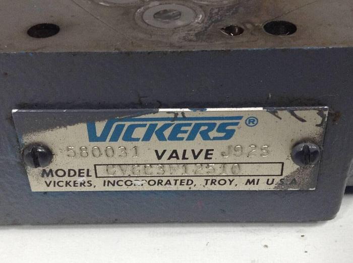 Used VICKERS Relief Valve CVGC 3 W 125 10 #89730