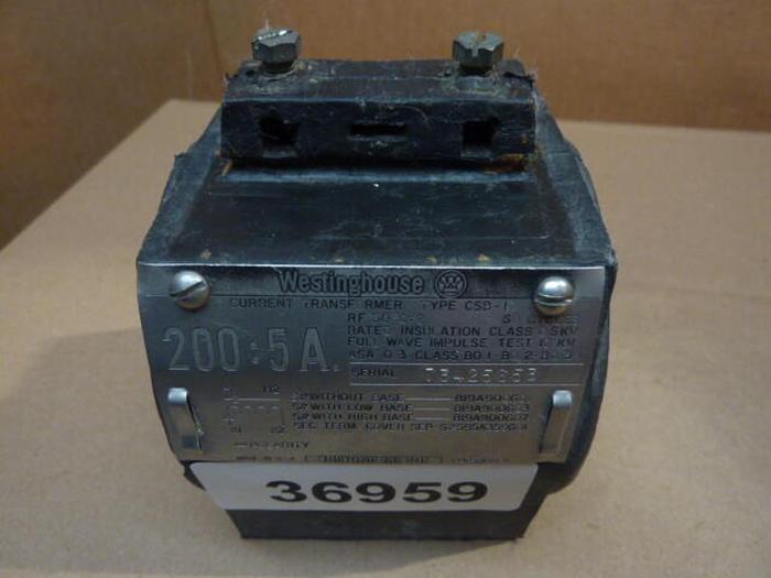 Used WESTINGHOUSE 200:5A Current Transformer CBS-10 #36959