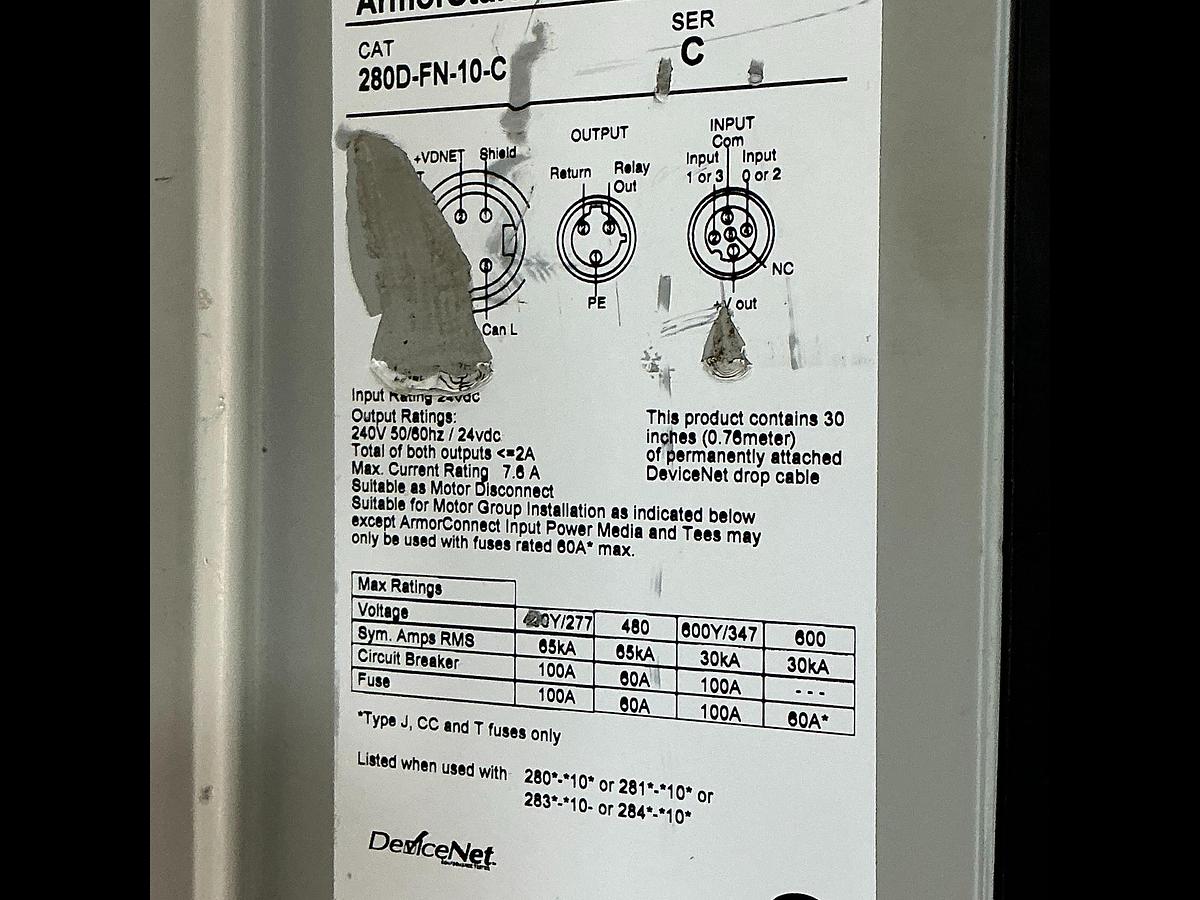 Used ALLEN BRADLEY 284D-FVD1P4Z-10-CRW-EMI