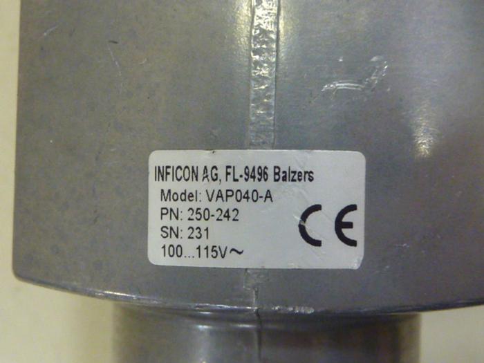 Used INFICON Actuated Valve VAP040-A #58639
